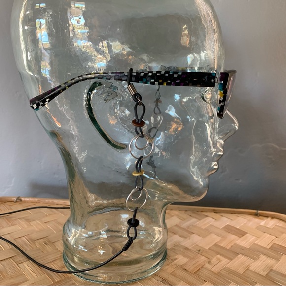 Eyeglass Leash / Chain - silver disks - Picture 4 of 8